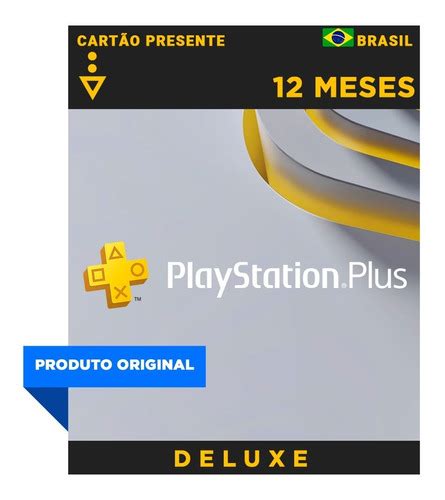 Cartao Playstation Plus Deluxe 12 Meses Assinatura Brasil MercadoLivre