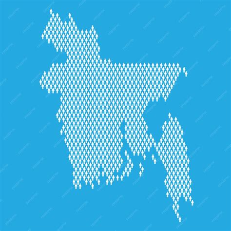 Premium Vector | Bangladesh population statistic map made from stick