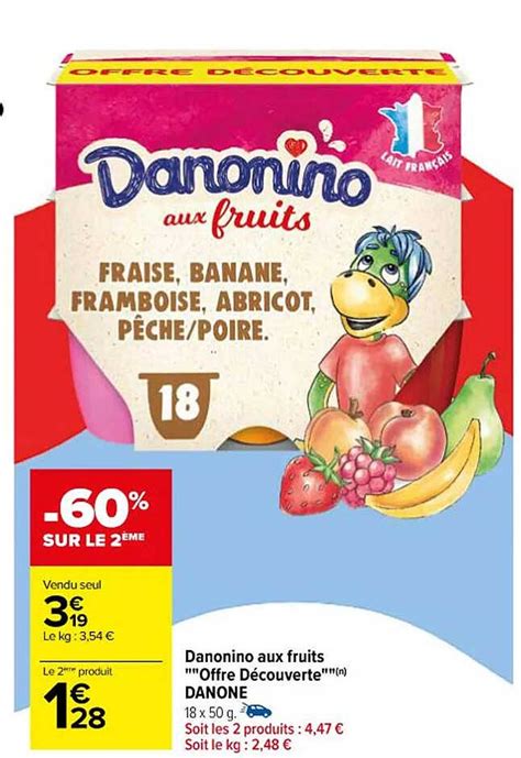 Promo Danonino Aux Fruits Offre D Couverte Danone Chez Carrefour