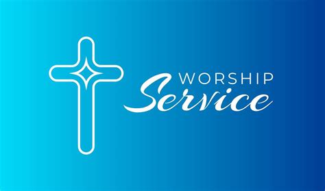 Simple Blue Christian Worship Service Background Illustration 43244367