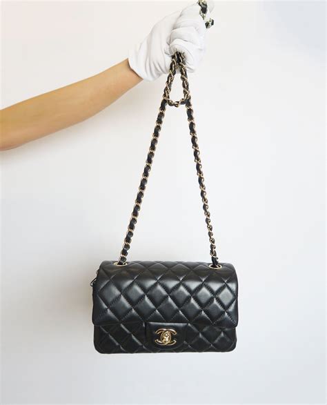 pre loved rectangular mini flap bag ps