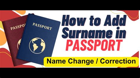 How To Add Surname In Passport Wife Name Change In Passport Mother