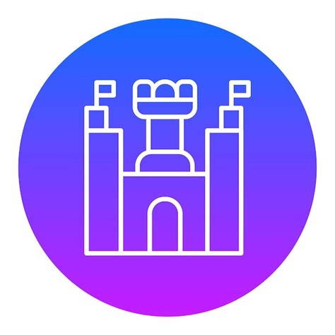 El Icono Del Castillo De Arena Vector Premium