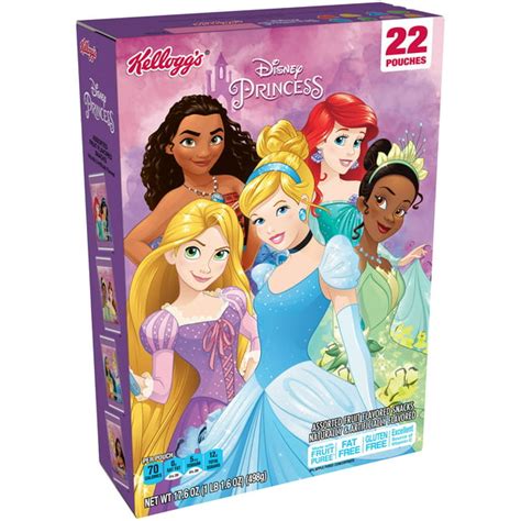 Kelloggs Disney Princesses Fruit Snacks 0 8 Oz 22 Count Walmart