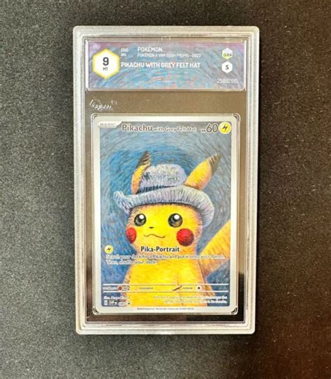 Pokemon X Van Gogh Museum Pikachu With Grey Felt Hat Svp Promo