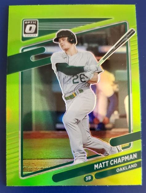 Panini Donruss Optic Matt Chapman Oakland A S Lime Green Prizm