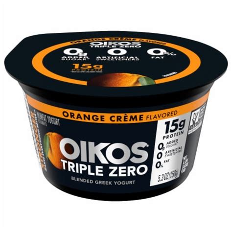 Oikos® Triple Zero Orange Creme Blended Greek Yogurt, 5.3 oz - QFC