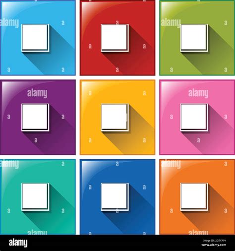 icons  empty square templates stock vector image art alamy