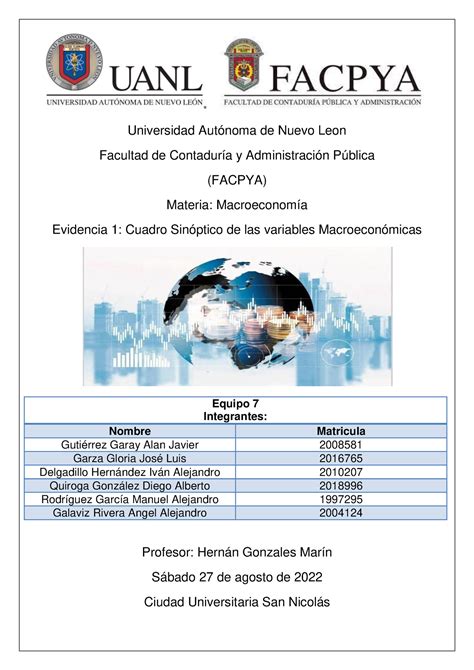 Evidencia Macroeconomia Equipo Universidad Aut Noma De Nuevo Leon