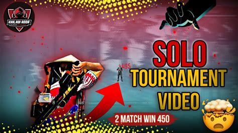 Free Fire Solo Tournament Video In Matches Winning In Khiladi