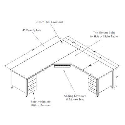 L Shaped Tables At Rdm Industrial Products