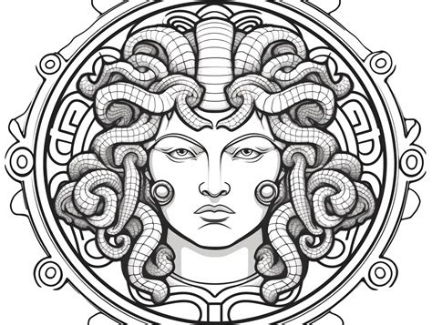 Serpentine Enchantment Medusa Coloring Coloring Page