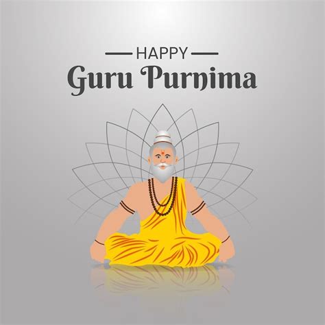 Premium Vector Happu Guru Purnima Wishing Post Design Vector File