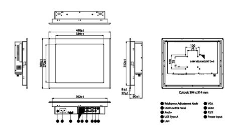 Datasheet R Ib T Ipm Front Ip Panel Pc Winmate