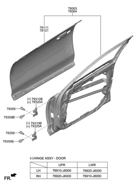 J Genuine Kia Panel Assembly Front Doo