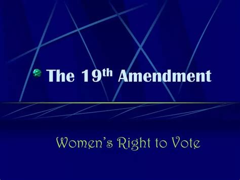 Ppt The 19 Th Amendment Powerpoint Presentation Free Download Id