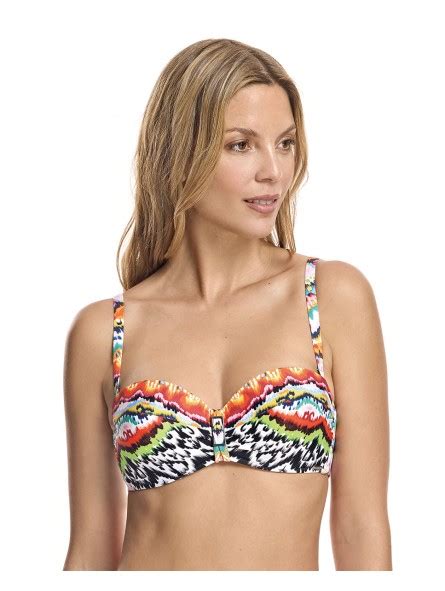 Top Bikini Corte Strapler Con Copa Y Aro Retro Beach Bikini Bikini