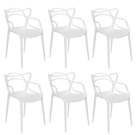 Ripley PACK 6 SILLA MASTER PARA COMEDOR O TERRAZAS BLANCO