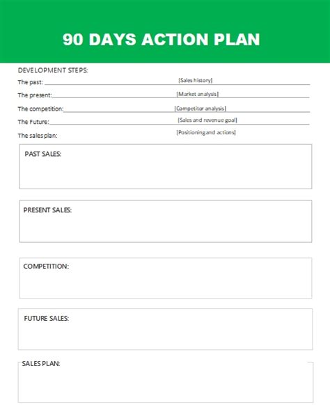 Days Action Plan Template Template Business Psd Excel Word Pdf