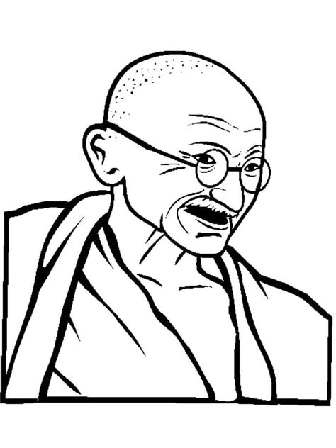 Mahatma Gandhi Coloring Pages