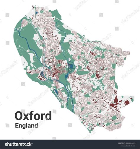 Oxford City Map England United Kingdom Stock Vector (Royalty Free ...