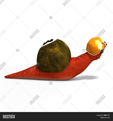 Cartoon Racing Snail Image Photo Free Trial Bigstock