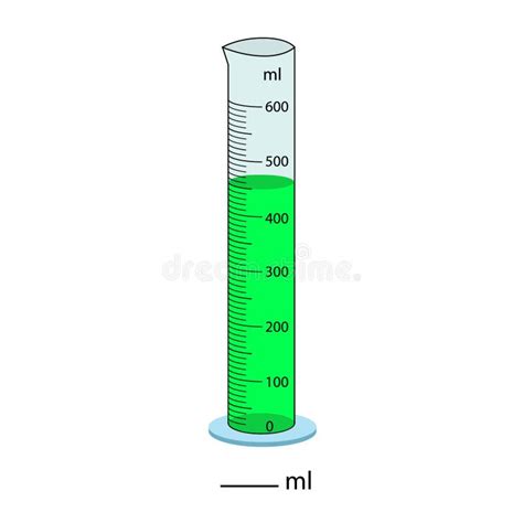 Measuring Cylinder Vector Illustration Cylinder Graduated Tube Vector