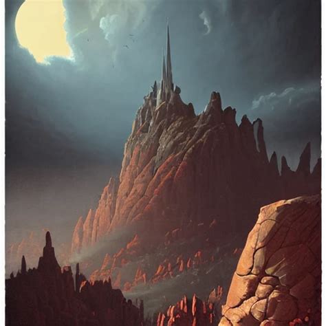 Beautiful Matte Art Of A Blasted Landscape Rocky Plains Gothic