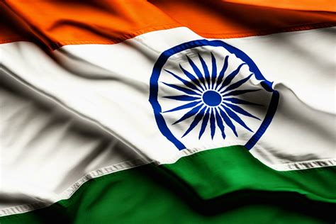 Realistic Of The Waving India Flag With Interisting Texture Waving Of