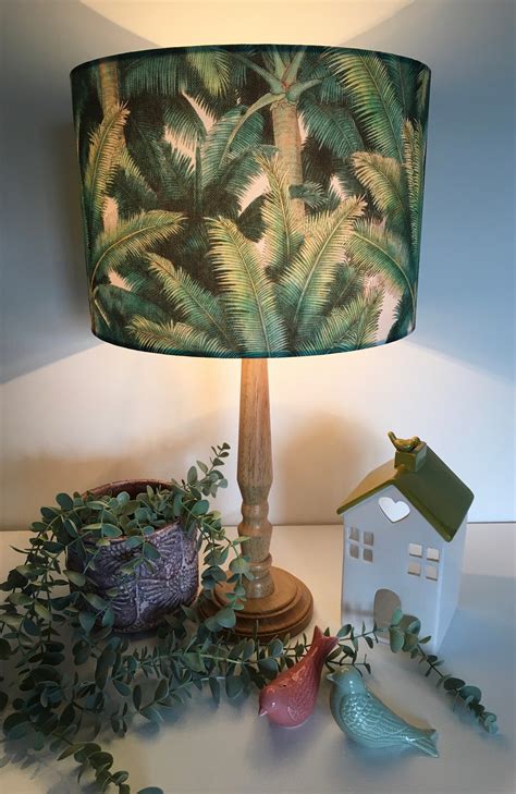 Palms Tropical Leaf Lampshades Light Shade Bedside Table Etsy