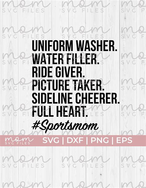 Sports Mom Svg Hockey Mom Svg Basketball Mom Svg Soccer Mom Etsy