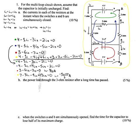 Solved For The Multi Loop Circuit Shown Assume That The Chegg