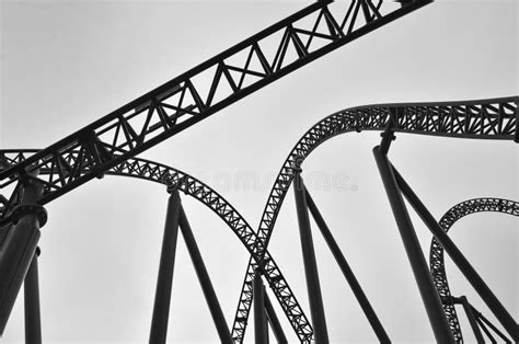 Roller Coaster Track Construction Stock Image - Image of engineering ...