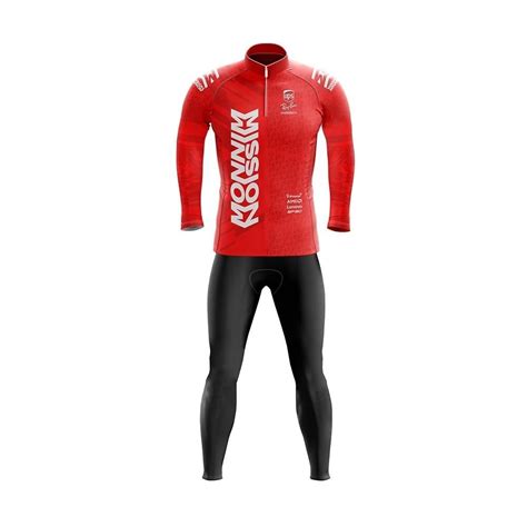 Conjunto Ciclismo Inverno Calça e Camisa Manga Longa Ferrari Submarino