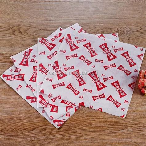 China Manufacture Custom Made Grease Proof Wax Food Wrapping Paper For