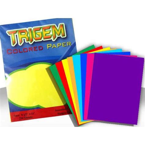 Trigem Colored Paper Short Long Assorted Colors 250pcs Shopee