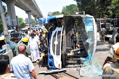 More Than 20 People Injured Due To Bus Overturn In Bangalore India