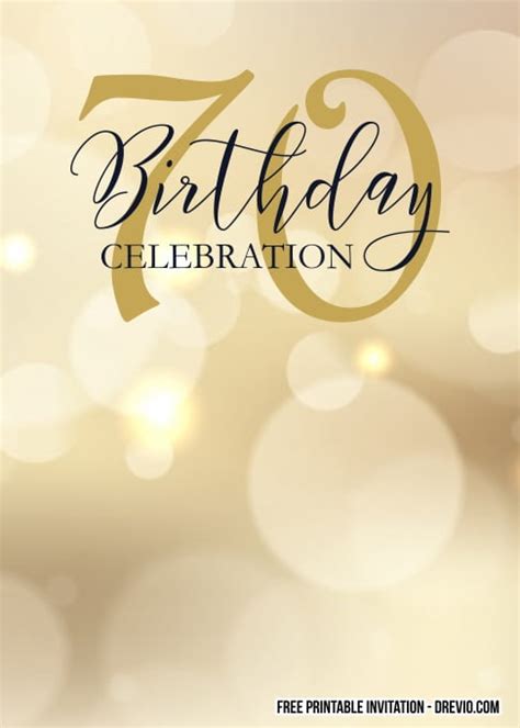 70th Birthday Invitation Templates Free Printable Templates