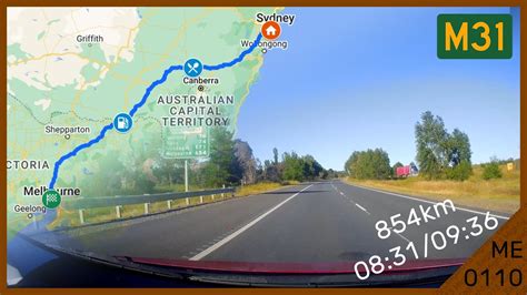 Sydney To Melbourne Time Lapse Via M31 Hume Highway YouTube