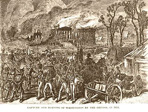 Washington Burns, in 1814, but Is Saved by a Tornado