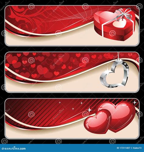 Valentine's Banners Royalty Free Stock Photography - Image: 17311407