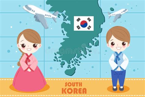 Povos De Coreia Dos Desenhos Animados Ilustra O Stock Ilustra O De