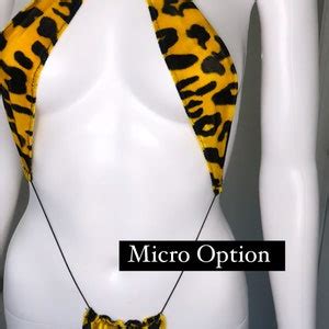 Velvet Leopard Slingshot Bikini Exotic Dancewear Stripper Etsy