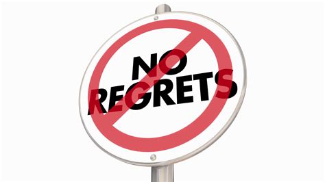 No Regrets Sign Never Doubt Choice Decision Stock Motion Graphics Sbv