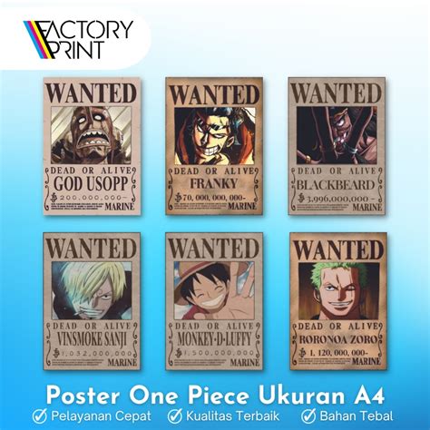 Jual Poster Bounty One Piece Foto One Piece Poster One Piece Foto