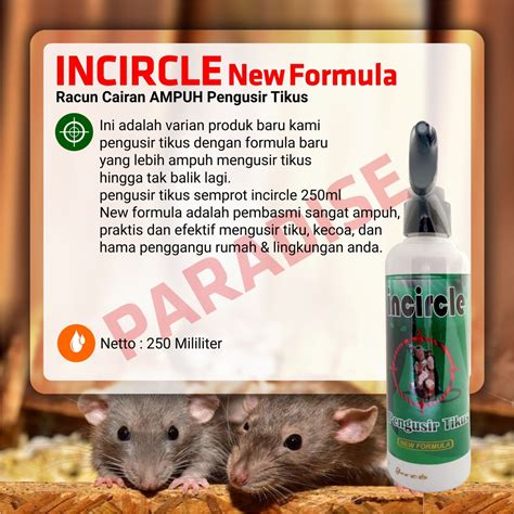 Jual Racun Tikus Cair Mati Kering Basmi Tikus Semprot Incircle Ml