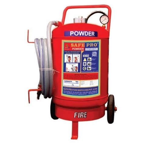 A B C Dry Powder Type Mild Steel Life Gard Trolley Mounted Fire