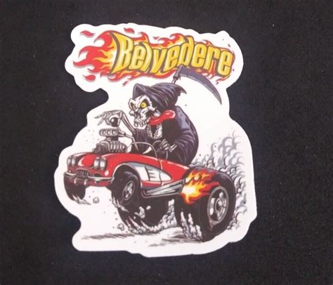 Belvedere Grim Reaper Monster Truck Sticker 2 25 X 1 75 O EBay