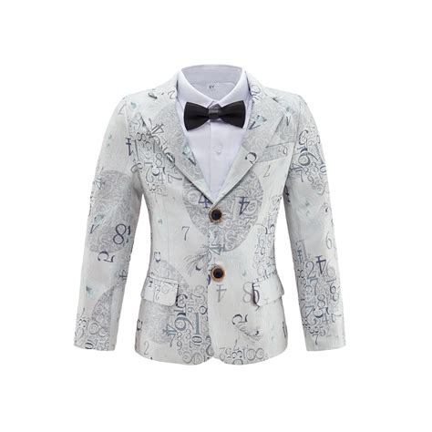 ETHAN Kids Tuxedo Suits for Boys Blazer White Tuxedo Boys Blazer for