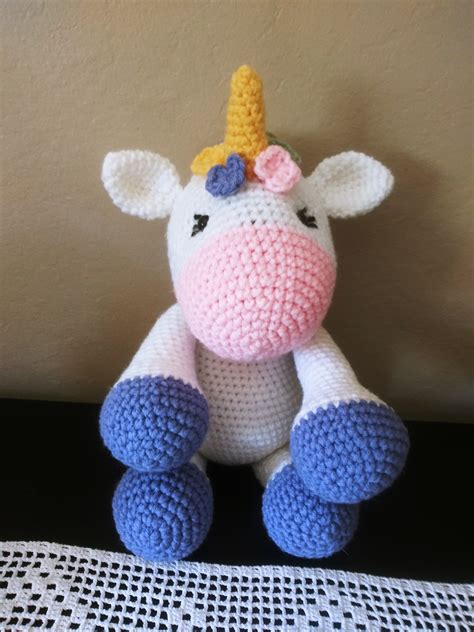 Crochet Stuffed Unicorn Unicorn Plush Toy Unicorn Stuffed Crochet